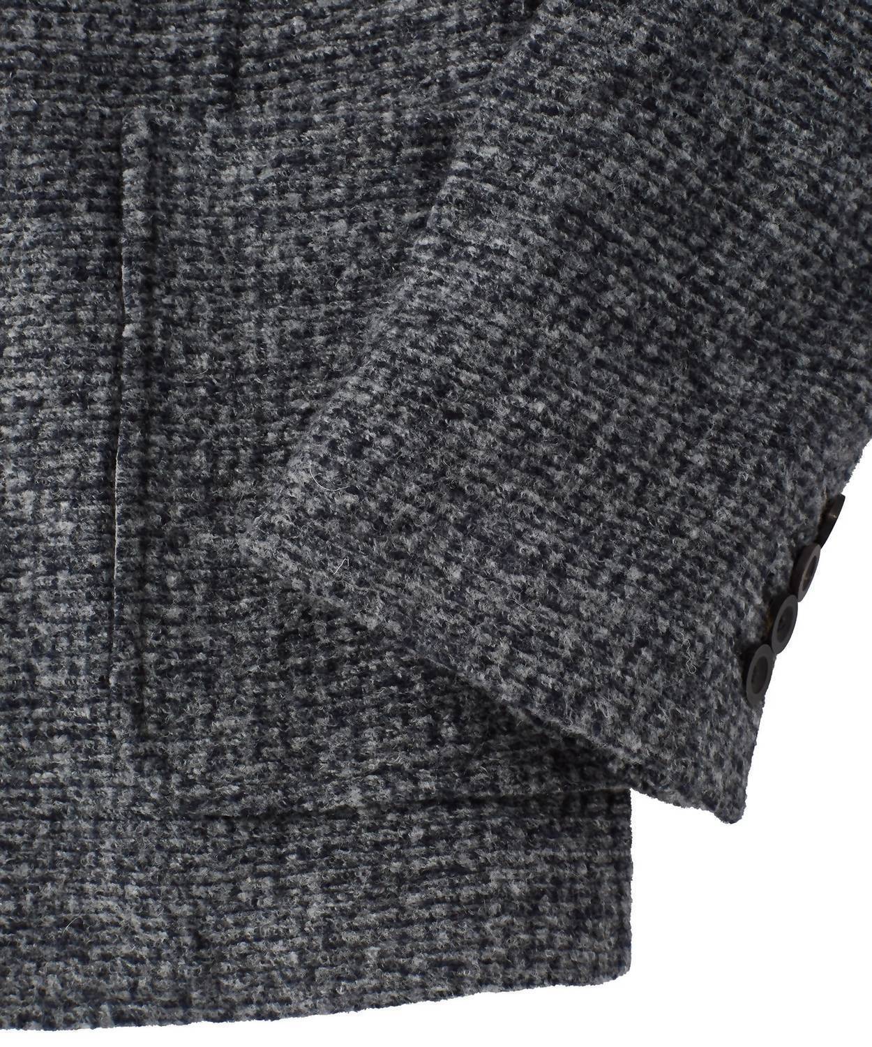 New Borgo28 Men's Soft Knit Wool-Blend Blazer In Charcoal — image 4 of 4